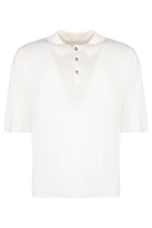 Polo in misto seta bianca DIANA STUDIO | DS26M140015001